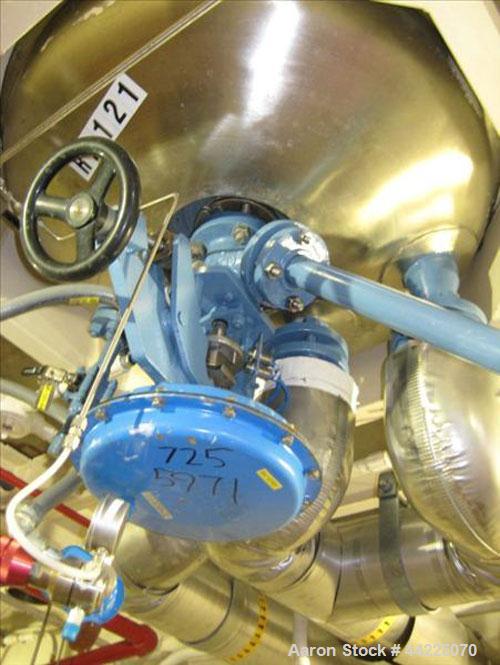 Used Tycon Glass Lined Reactor, 50 Gallon, Type 808 Glass. Internal rated 150 psi and full vacuum at 450 degrees F, jacket rated 110 psi and full vacuum at 450 degrees F. Full clamp top,  3 blade ret...