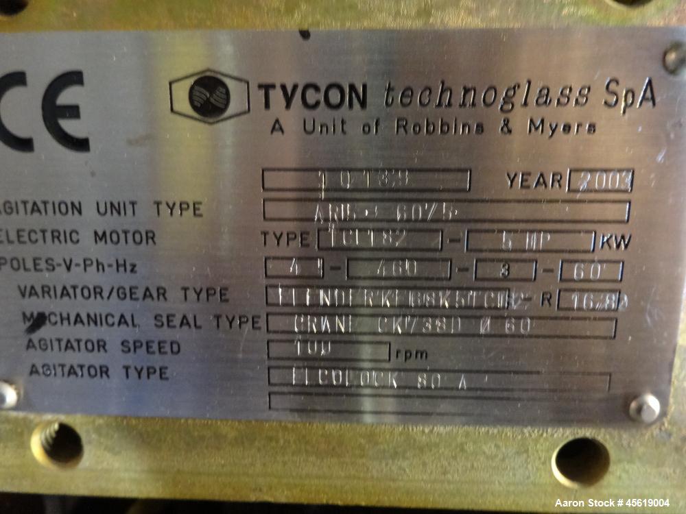 Used 400 Gallon Tycon Technologies Glass Lined Reactor