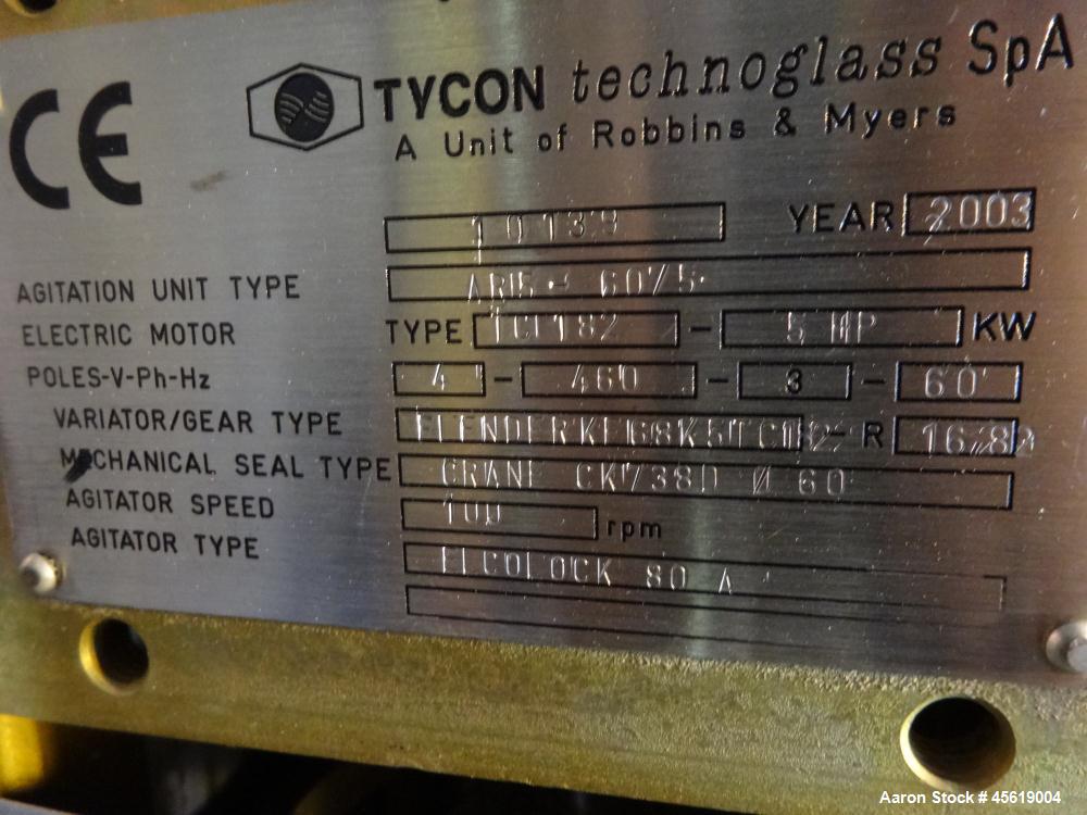 Used 400 Gallon Tycon Technologies Glass Lined Reactor