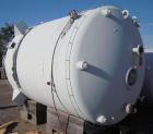 Used Reglassed Pfaudler K Series Glass Lined Reactor, 4000 gallon, 9129 glass, white glass with blue calibration lines. Approximately 96