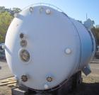 Used Reglassed Pfaudler K Series Glass Lined Reactor, 4000 gallon, 9129 glass, white glass with blue calibration lines. Approximately 96