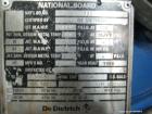 Used DeDietrich Glass Lined Reactor, 100 Gallon. Internal rated 100 psi & Full Vacuum at 500 degrees F, jacket rated 150 psi & Full Vacuum at 500 degrees F. Type 3009 Blue Glass. Bolted top, welded c...