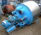 Used Dedietrich Glass Lined Reactor, 300 Gallon, Model SA-300, Type 3008 Blue Glass, Vertical. Internal rated 100/FV psi at500 degrees F. Jacket rated 100 psi at 500 degrees F. Philadelphia model PTE...