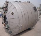 Used De Dietrich Closed Top Glass Lined Reactor Body, 750 gallon, 3009 white glass with calibration lines. Approximately 61'' diameter x 60'' straight side, dished top and bottom. Internal rated 150/...