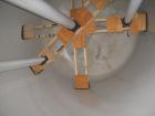 Used Drive Assembly and Covers.3 blade retreat curve agitator, fin style baffle. Philadelphia agitator, model PTE16, 14 to 1 ratio, driven by a 15 hp, 3/60/460 volt, 1780 rpm xp motor