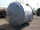 Used- DeDietrich Glass Lined Reactor, 3000 gallon, 3008 blue glass. Approximately 8' diameter x 7' straight side, dish top a...