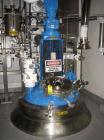 Used Dedietrich Glass Lined Reactor, 500 gallon, 3009 glass, vertical. Internal rated 125 psi/FV at 450 deg F, jacket rated 100 psi at 450 deg F. Dedietrich drive, model 2F88-K5TC, 3 blade retreat cu...