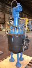 Used DeDietrich Clamp Top Glass Lined Reactor, 30 Gallon, 9115 Blue Glass. Vertical. Approximately 19-1/2’’ diameter x 24’’ straight side, dished bolt on top, dish bottom. Internal rated 150/FV psi a...