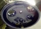 Used Dedietrich Clamp Top Clamp Glass Lined Reactor, 100 Gallon, 3008 Blue Glas