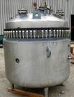 Used De Dietrich Glass Lined Reactor, 500 Gallon, 3008 Glass, Vertical. Approximately 62