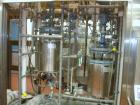Used Buchi Reactor Train consisting of: (1) Buchi 70 liter glass reactor, removable dish top, dish bottom. Internal rated -1/+0.5 bar (-14.5/7.2 psig) +200/-50 deg C, jacket rated 10 bar (145 psig) a...