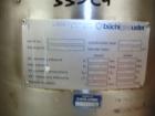 Used Buchi Reactor Train consisting of: (1) Buchi 160 liter glass reactor, 600mm diameter, removable dish top, dish bottom. Internal rated -1/+0.3 bar (-14.5/4.3 psig) +200/-60 deg C, jacket rated -1...