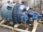 Used Pfaudler Glass Lined Reactor, 200 gallons, model E40-200-100-90, rated 100 psi and full vacuum at 450 F nternal, jacketed for 90 psi and full vacuum at 350 f, 4 DTW Pfaudler agitator drive with ...