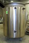 Used Pfaudler Glass Lined Reactor, 500 gallon, blue glass, vertical. 48'' diameter x 77'' high, , dish bottom. Internal rated 25 psi and full vacuum at 450 deg F, carbon steel jacket with stainless s...