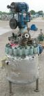 Used Pfaudler Glass Lined Clamp Top Reactor, 30 gallon, 9115 glass, vertical. Approximately 22