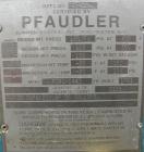 Used Pfaudler Glass Lined Clamp Top Reactor, 30 gallon, 9115 glass, vertical. Approximately 22