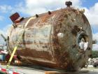 Used Pfaudler Glass Lined Reactor, 1000 gallon, white glass with calibration lines. Approximately 5' diameter x 6' straight side, dished top and bottom. Internal rated 100 psi and full vacuum at 450 ...