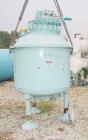 USED:Pfaudler closed tank glass lined reactor, model RA48-300,300 gallon, vertical. 9129 glass. 48