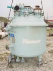USED:Pfaudler closed tank glass lined reactor, model RA48-300,300 gallon, vertical. 9115 glass. 48