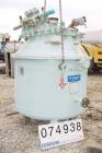 USED:Pfaudler closed tank glass lined reactor, model RA48-300,300 gallon, vertical. 9115 glass. 48