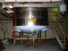 Used Pfaudler Glass Lined Reactor, 3000 gallon, model RA96-3000-100-90, 9129 white glass with calibration lines, vertical. Approximately 96