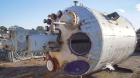 Used Pfaudler K Series Glass Lined Reactor, 4000 gallon, 9129 white glass with calibration lines. Approximately 8' diameter x 9'6
