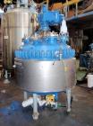 Used Pfaudler Glass Lined Reactor, 300 Gallon, 5015 Blue Glass, Vertical. Internal rated 25 psi and full vacuum at 450 deg F, carbon steel jacket rated 95 psi and full vacuum at 350 deg F. 4DTW Pfaud...