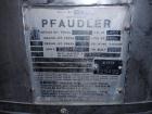 Used Pfaudler Glass Lined Reactor, 300 Gallon, 5015 Blue Glass, Vertical. Internal rated 25 psi and full vacuum at 450 deg F, carbon steel jacket rated 95 psi and full vacuum at 350 deg F. 4DTW Pfaud...