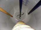 Used Pfaudler Glass Lined Reactor, 5000 gallon, 9129 white glass with calibration lines, vertical. Approximately 102