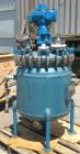 Used- Pfaudler Glass Lined Reactor, 50 gallon, 5015 blue glass, vertical. Approximate 26