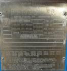 Used Pfaudler Glass Lined Reactor, 50 gallon, 5015 blue glass, vertical. Approximate 26