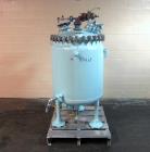 Used Pfaudler Glass Lined Reactor, 100 Gallon, 3315 Glass. Removable dome top, dish bottom. Internal rated 25 psi & Full Vacuum at 650 degrees F. Jacket rated 75 psi at 350 degrees F. Mounted on legs...