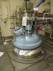 Used Pfaudler Glass Lined Reactor, 200 Gallon, Type 9119 Glass. Internal rated 150 psi and full vacuum at 450 degrees F, jacket rated 100 psi at 450 degrees F. Pfaudler VMX 250 agitator drive, cartri...