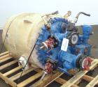 Used Pfaudler Clamp Top Glass Lined Reactor, 100 Gallon, 9119 Blue Glass, Vertical.  Approximately 30
