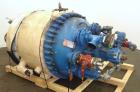 Used Pfaudler Clamp Top Glass Lined Reactor, 200 Gallons, 9115 Blue Glass, Vertical.  Approximately 40