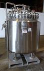 Used Pfaudler Glass-Lined Reactor, 200 Gallon, 316L Stainless Steel, Vertical.