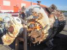 Used Pfaudler Glass Lined Reactor, 1000 gallon, 5025 white glass with calibration lines. Approximately 5' diameter x 6' straight side, dished top and bottom. Jacketed. FDWV52300-7B drive, 15 to 1 rat...