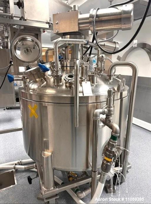 Used Holloway 850 Liter (225) Gallon Sanitary Reactor with Double Motion Agitation. 316L Stainless Steel. Internal rated 35 / Full Vacuum PSI @ 300 degrees F. Jacket rated 200 / FV PSI @ 300 degrees ...