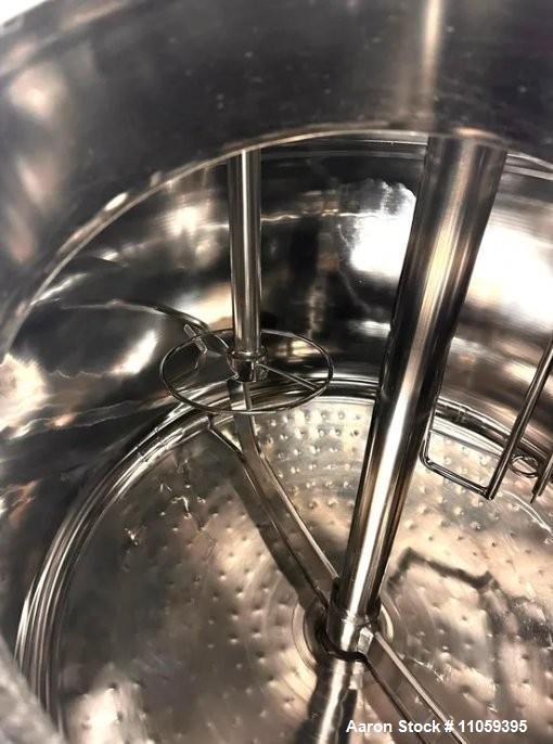 Used Holloway 850 Liter (225) Gallon Sanitary Reactor with Double Motion Agitation. 316L Stainless Steel. Internal rated 35 / Full Vacuum PSI @ 300 degrees F. Jacket rated 200 / FV PSI @ 300 degrees ...
