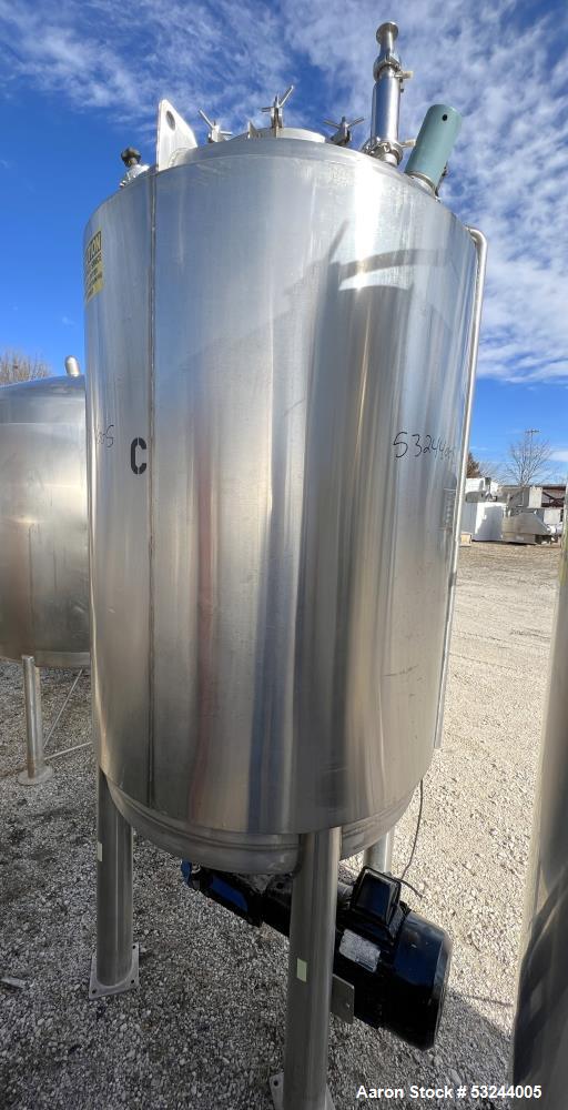 IAF 300 Gallon 316 Stainless Steel Agitated Fermentor / Reactor