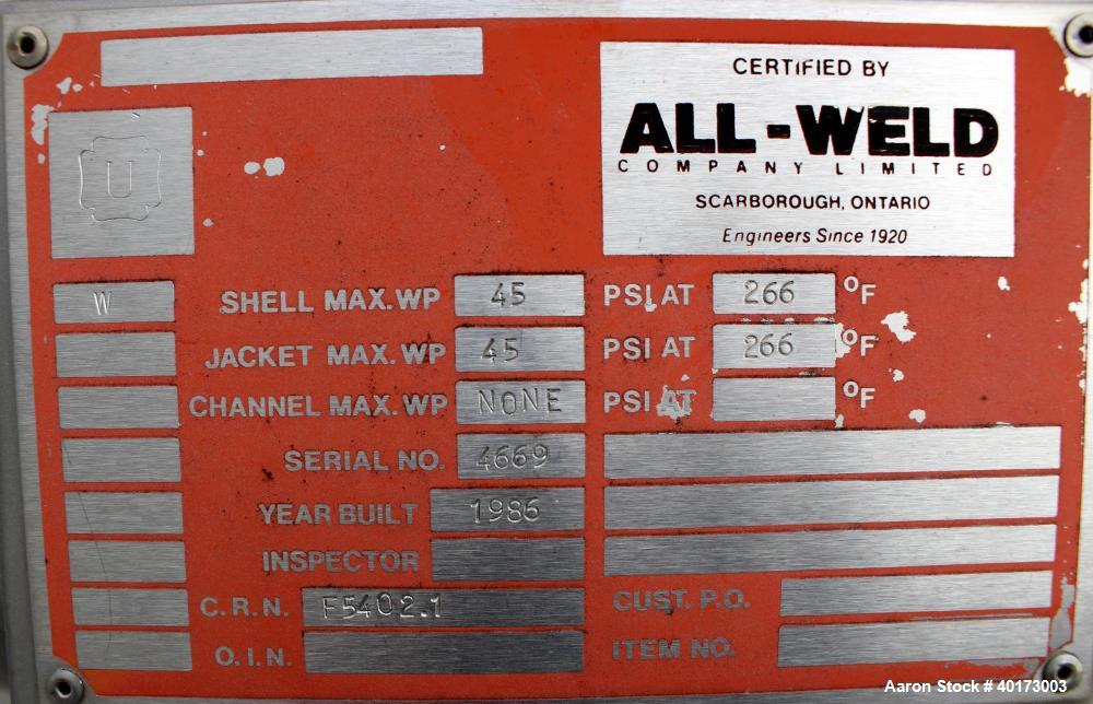 Used All-Weld Fermentor, 80 gallon