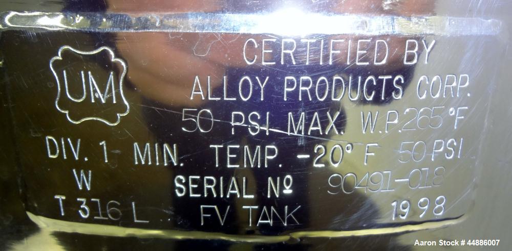 Used Alloy Products Reactor, 30 Liters (7.9 Gallons)