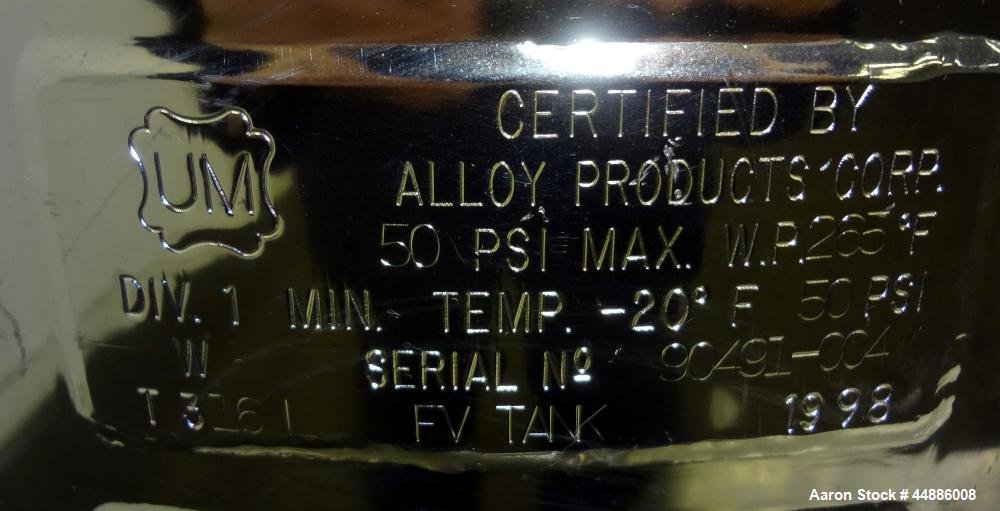Used Alloy Products Reactor, 30 Liters (7.9 Gallons)