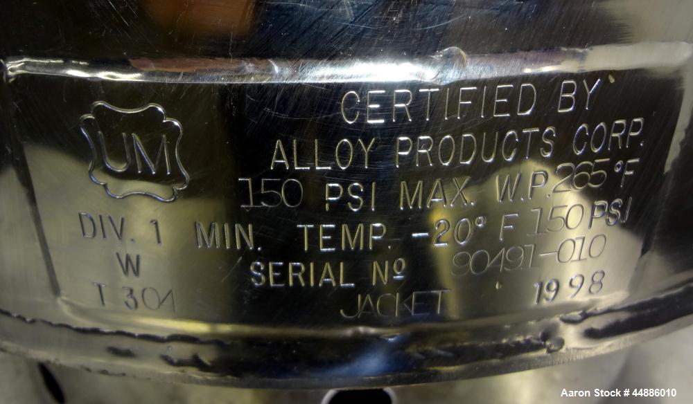 Used Alloy Products Reactor, 30 Liters (7.9 Gallons)