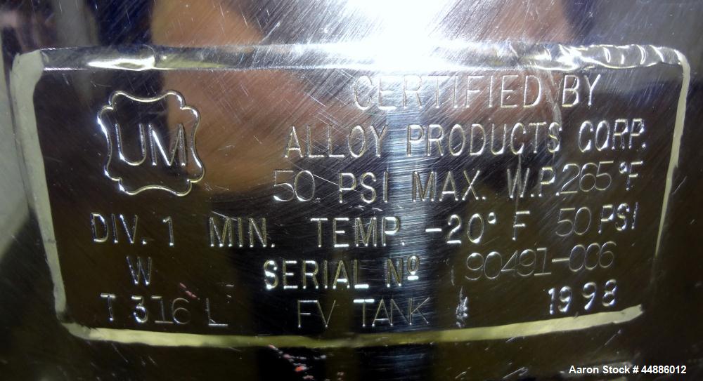 Used Alloy Products Reactor, 30 Liters (7.9 Gallons)