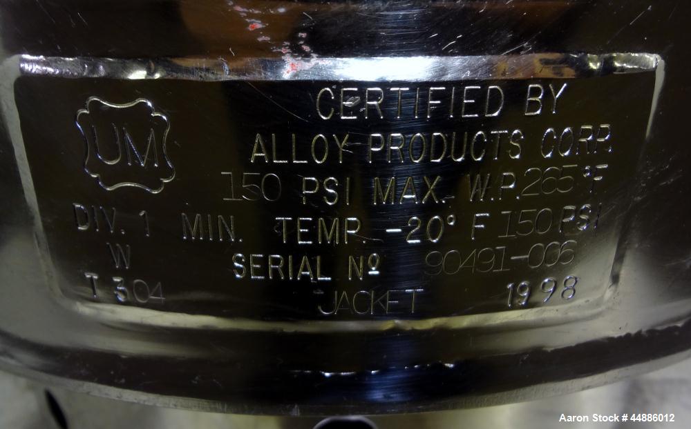 Used Alloy Products Reactor, 30 Liters (7.9 Gallons)