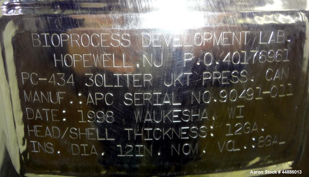 Used Alloy Products Reactor, 30 Liters (7.9 Gallons)