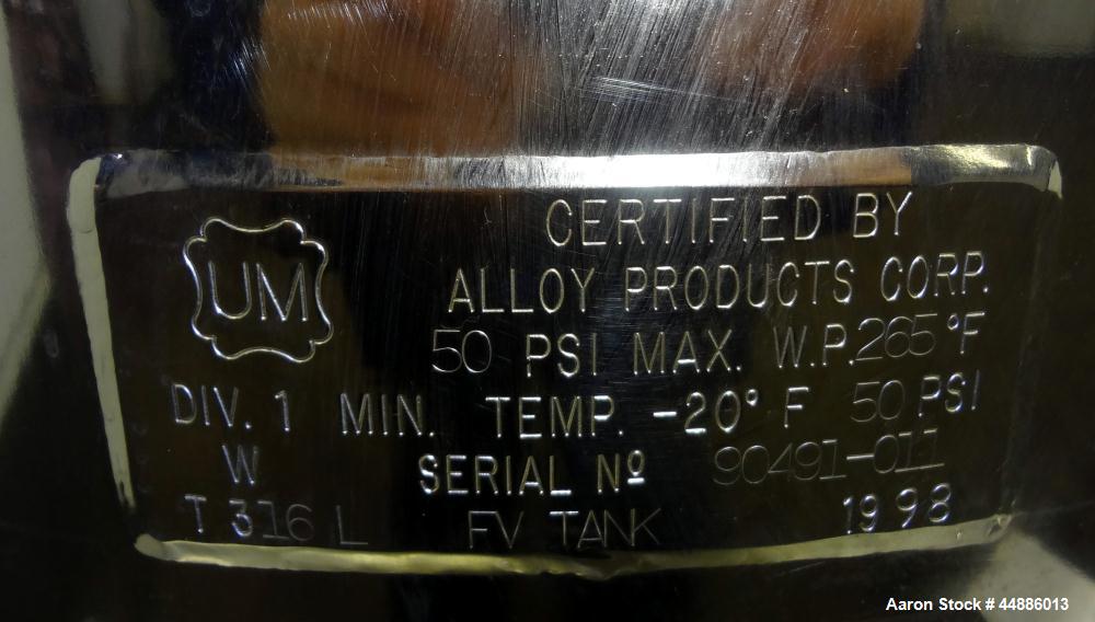 Used Alloy Products Reactor, 30 Liters (7.9 Gallons)