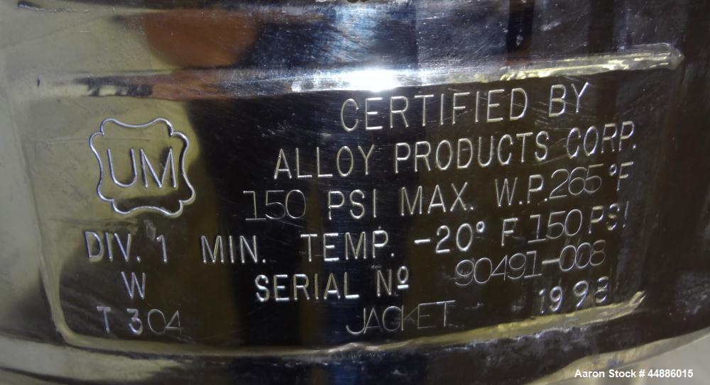 Used- Alloy Products Reactor, 30 Liters (7.9 Gallons)