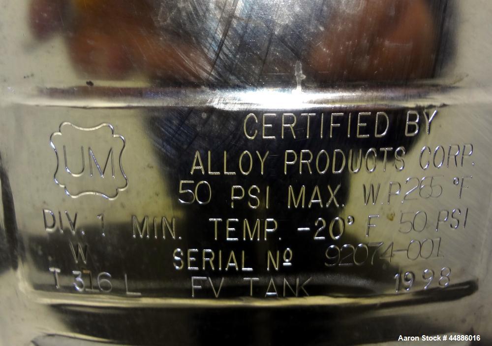 Used Alloy Products Reactor, 30 Liters (7.9 Gallons)